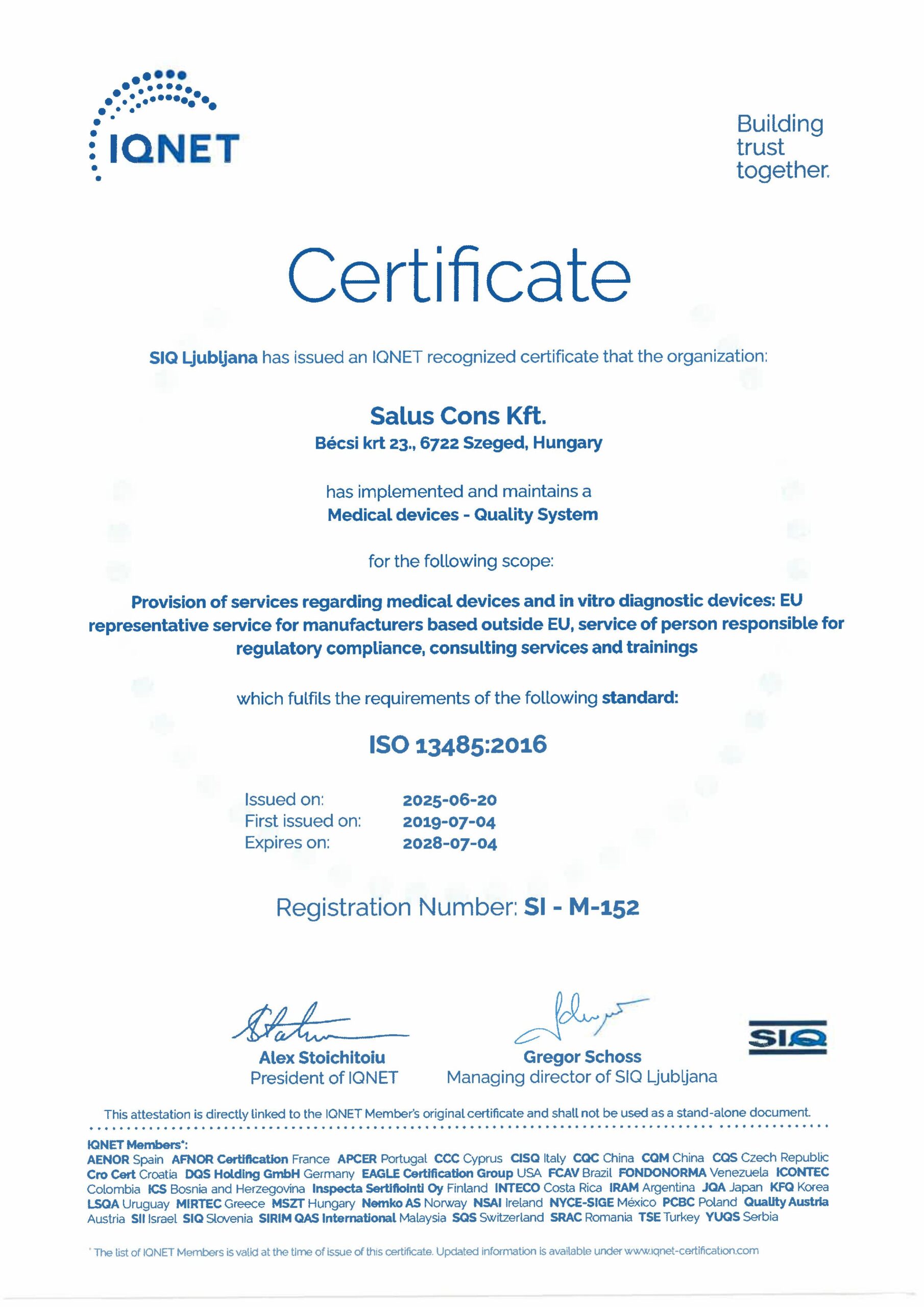 Certificates